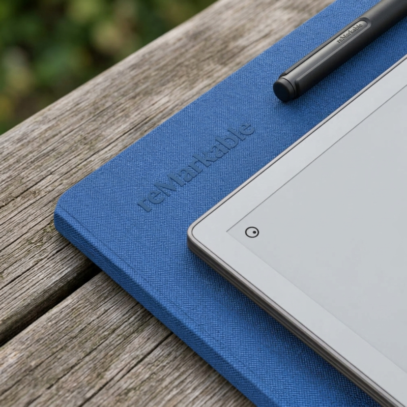 Ovitek reMarkable Paper Pro -  Book Folio Mosaic weave - Cobalt - Modra