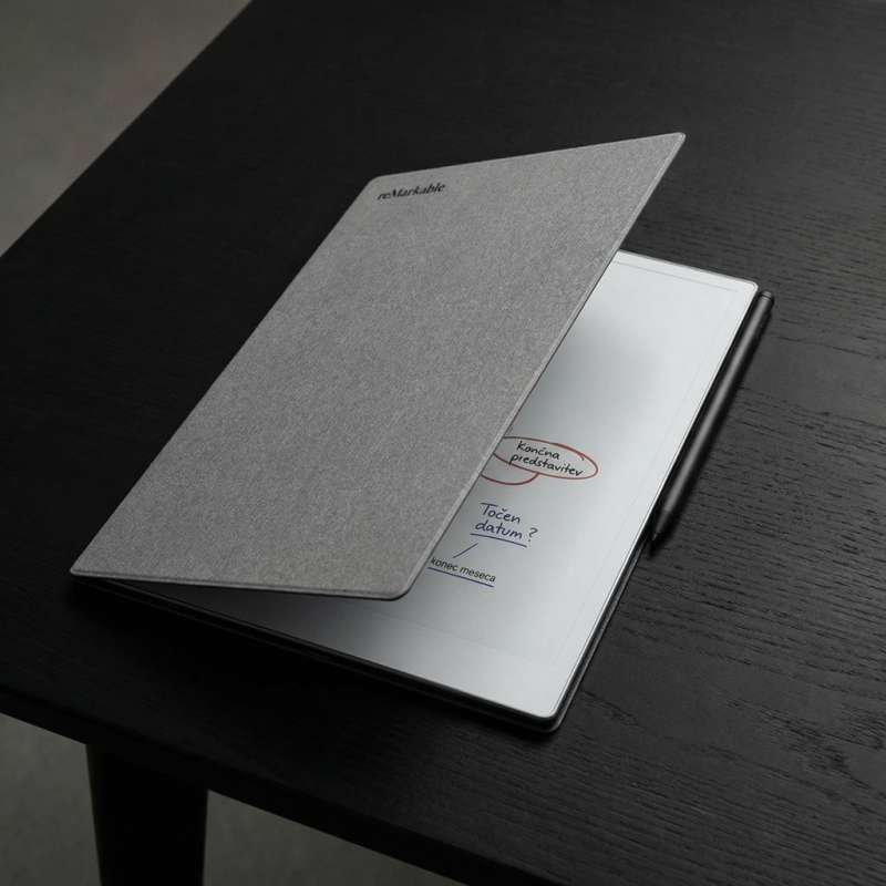 Ovitek reMarkable Paper Pro - Book Folio Polymer weave - Siva Ovitek reMarkable Paper Pro - Book Folio Polymer weave - Siva