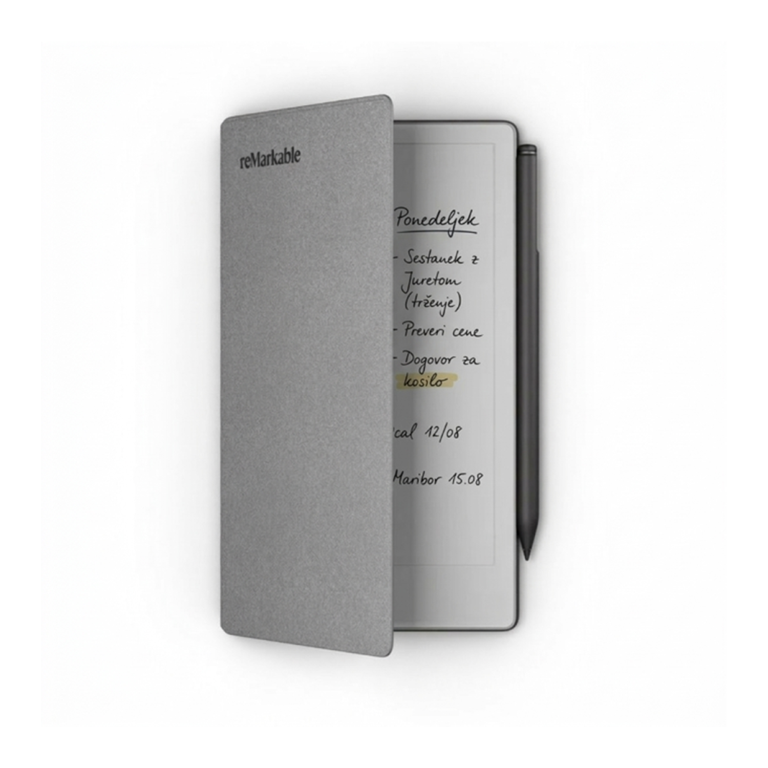 reMarkable Paper Pro Move + Marker Plus + Book Folio Grey